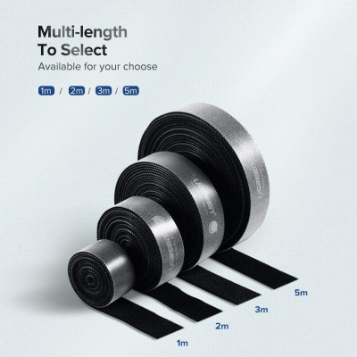 Ugreen UG60483LP124TK 0.5M cỡ 15mm băng dán Velcro màu đen ngang 1.5cm - HÀNG CHÍNH HÃNG