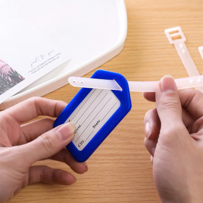 COMBO 10 Thẻ Hành Lý Name Tag Vali Du Lịch Móc Treo Cặp Sách Balo Đánh Dấu Ghi Tên Dễ Thương 8x5cm