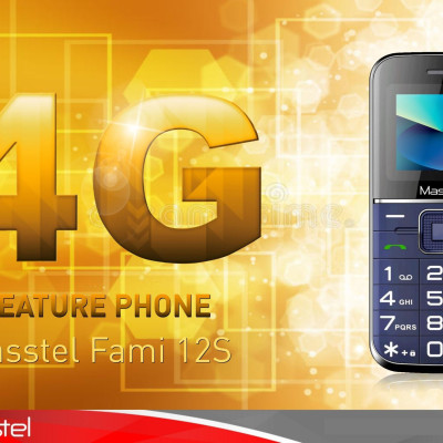 Điện thoại người già Masstel Fami 12S 4G(LTE) , Bàn phím chữ số to, Loa lớn , Máy viền thép chắc chắn - Hàng chính hãng
