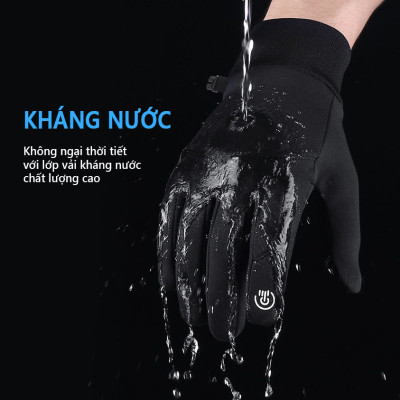 Găng tay giữ ấm mùa đông chống gió, kháng nước mưa eXtreme GT2301 Bao tay thể thao cảm ứng điện thoại đi xe máy, xe đạp lót nỉ cho nam nữ, bảo hộ đi phượt