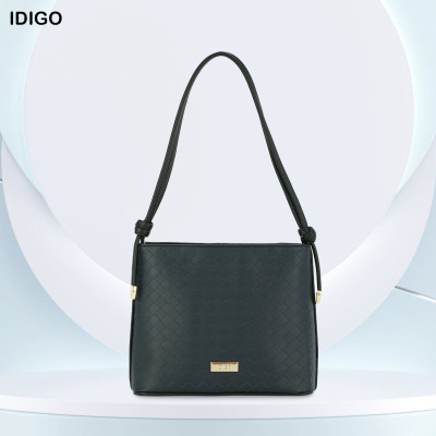 Túi xách nữ đeo vai đi chơi, túi công sở nữ phom đứng họa tiết dập nổi IDIGO FB2 - 2016