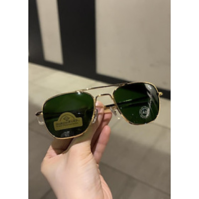 Kính râm phi công Cơn Ao tròng thủy tinh kim cương Fullbox phụ kiện