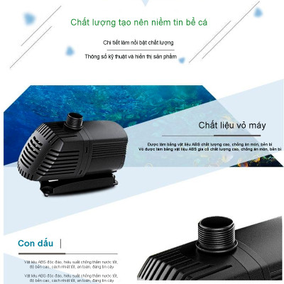 Máy bơm nước ATMAN AT10000 90W, 10000L/Hr lọc nước hồ cá koi, bơm sinh hoạt, tiểu cảnh, đài phun nước cao cấp 