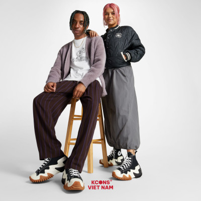 Converse Run Star Motion Black High | Giày Thể Thao Đế Cao 171545C