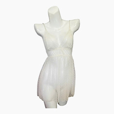 Váy Ngủ Ren Lưới D641 Hai Dây Đơn Giản Xuyên Thấu Gợi Cảm