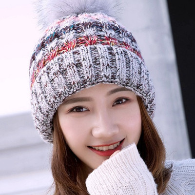 Mũ Len Nữ Trùm Tai Lót Lông Phong Cách Hàn Quốc Dễ Thương
