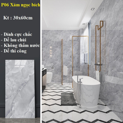 Bộ 10 Tấm Xốp Dán Tường 3D PVC Đá Vàng 60x30cm Keo Sẵn Dày 2,5mm Cao Cấp, Sang Trọng