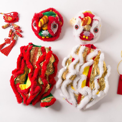 Bộ trang phục múa lân đáng yêu dành cho thú cưng , Lân Đầu Rời. Quần áo Trung Thu cho  Chó Mèo