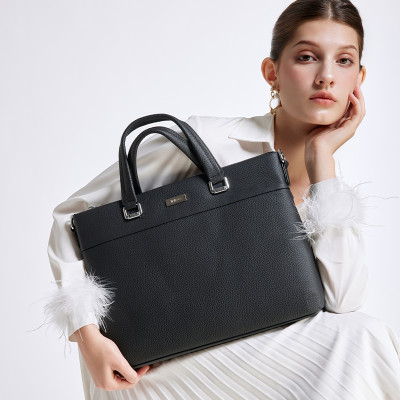 Túi xách công sở nam nữ đựng laptop 14 inch IDIGO MB1 - 16000, túi đựng tài liệu A4 da thật cao cấp