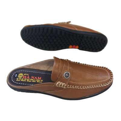 Dép Bít Mũi Nam Da Bò Thật TiTi ĐÔ Cao Cấp GSB20120d