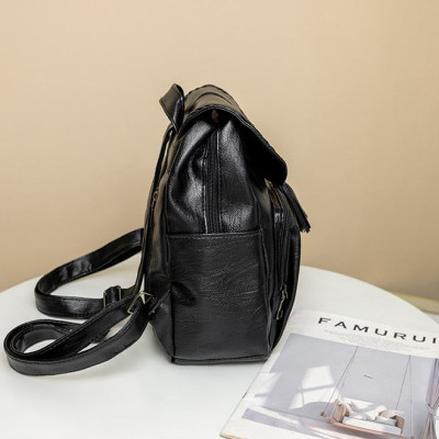 Balo nữ phong cách thời trang 2021 với thiết kế khóa kéo đôi nắp đậy sang trọng - tinh tế và không gian rộng rãi VTX022