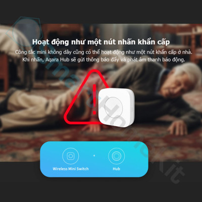 Nút nhấn không dây Aqara T1 Wireless Mini Switch WB-R02D Zigbee 3.0 Quốc Tế - Hàng Chính Hãng