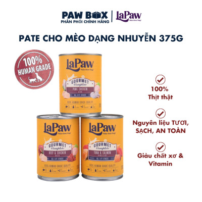 Pate cho chó - mèo laPaw Gourmet cao cấp dạng nhuyễn hộp 375g