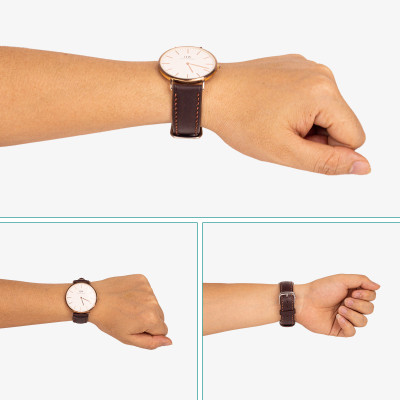 Dây đồng hồ da bò Bụi Leather D101- Da thật khâu tay thủ công cao cấp - Bảo hành 12 tháng