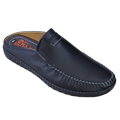 Dép Bít Mũi Nam Da Bò Thật TiTi ĐÔ Cao Cấp GSB2046d