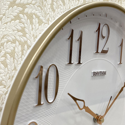 Đồng hồ treo tường Nhật Bản Rhythm CMG580NR13 – Kích Thước 33.8 x 4.0cm, 810g, vỏ nhựa cao cấp, dùng PIN.