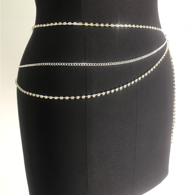 Belt thắt lưng belt váy chuỗi xích mắt đá độc đáo ấn tượng siêu tôn dáng