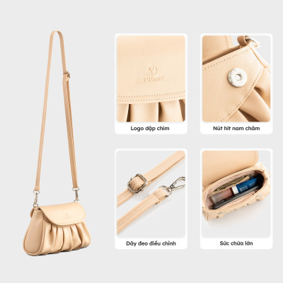 Túi Yuumy ( Thời trang nữ đi tiệc size 22 - Túi đeo chéo da YN284 )