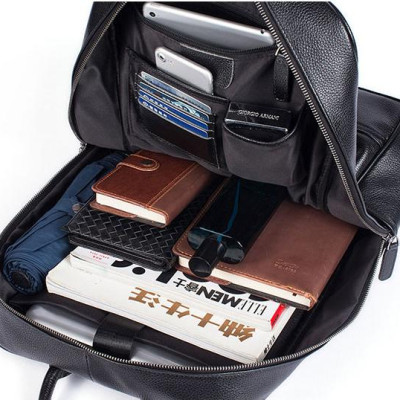 Balo Nam Da Bò Cao Cấp - BHM8110 Ba lô laptop 15.6inch, nhiều ngăn phụ kiện