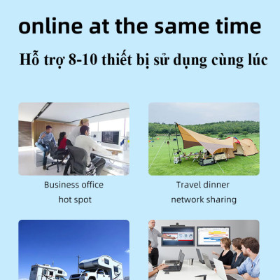 Cục phát wifi từ sim 4G TP10000 kiêm pin sạc dự phòng 10000mAh, bộ phát wifi di động sử dụng mọi loại sim tốc độ cao 300Mbps -Hàng nhập khẩu.