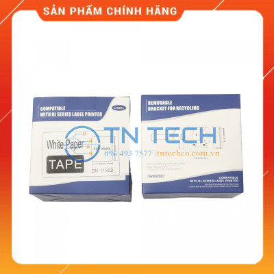 Giấy in Decal Brother DK-11202 - 62mm x 100mm x 300 nhãn - Chữ đen nền trắng - Dùng cho máy in BROTHER - QL [Hàng nhập khẩu]