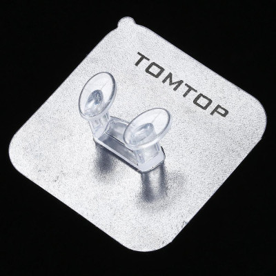 TOMTOP 2 cái Móc kết dính chắc chắn trong suốt bằng nhựa Superglue đỡ phích cắm không thấm nước