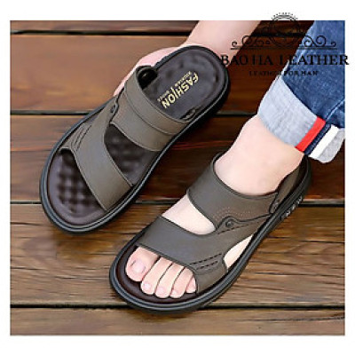 Dép quai hậu nam trung niên đơn giản, mềm nhẹ, thoải mái BHD1915 Giày sandal nam quai ngang