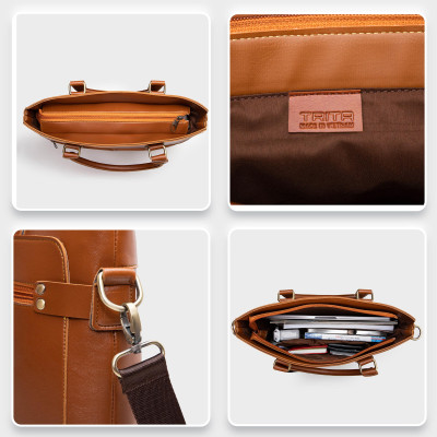 Cặp công sở Trita ( Thời trang nam đa năng vừa laptop 14 inch - Cặp da TCA12 )