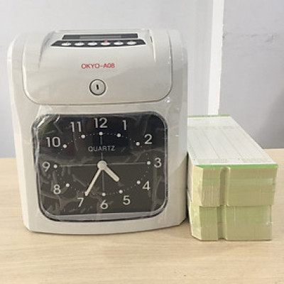Máy chấm công thẻ giấy Okyo A08 - Hàng nhập khẩu