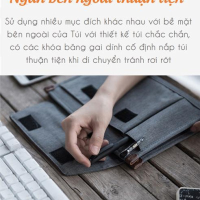Túi đựng văn kiện giấy tờ tài liệu văn phòng đa năng gấp gọn du lịch Mai Lee - Hàng chính hãng