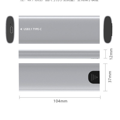 Box đọc ổ cứng M.2 Ngff/mvme SSD- USB 3.1 SSD ngoài Type-C di động M2 SSD hộp NVMe PCIe Hợp kim nhôm sang trọng- Hàng Chính Hãng