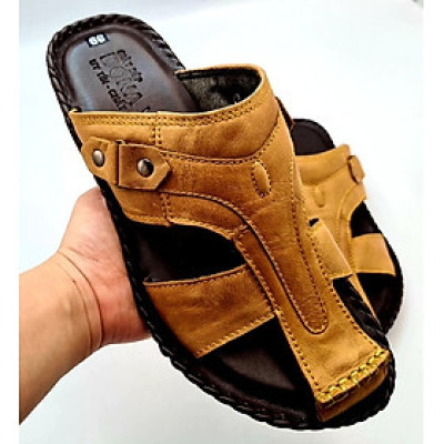 DÉP NAM QUAI RỌ DA BÒ 100%, DONAVY QRD, SẮC XẢO TỪNG CHI TIẾT, HÀNG CÔNG TY CAO CẤP