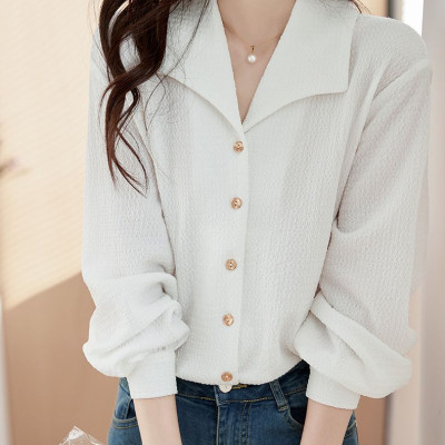 Áo sơ mi trắng nữ form rộng, Chất vải Đũi mềm, mát, áo kiểu nữ, phong cách nhẹ nhàng, T71