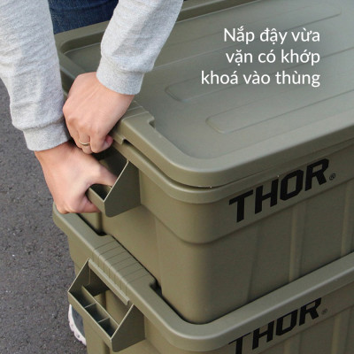 Thùng nhựa Thor hộp nhựa cao cấp không gian lưu trữ lớn thích hợp đi cắm trại, dã ngoại ngoài trời phân phối bởi Cobi Home