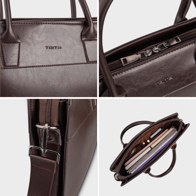 Cặp công sở Trita ( Thời trang nam đựng vừa laptop 13.3 inch - Cặp da TCA21 )