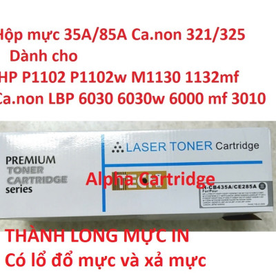 Hộp mực 85A dành cho máy in HP P1102 P1102w HP M1132 MFP, HP M1212NF Canon LBP 6030 6030w 6000 -Hàng chính hãng Alpha Cartridge
