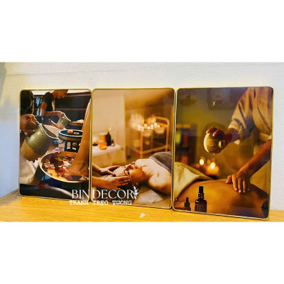 (ẢNH THẬT) Tranh treo tường spa gội đầu dưỡng sinh 3 trang trí decor tiệm thư giãn