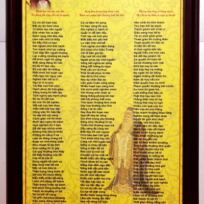 TRANH CHỮ LỜI DẠY CỦA KHỔNG TỬ (KT110*70cm)