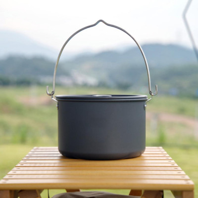 Nồi cắm trại CAMPLEADER dạng treo cho 5-6 người chất liệu Nhôm oxit chống dính nấu ăn dã ngoại Đi bộ đường dài