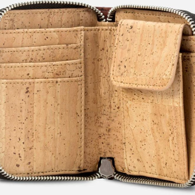 Ví nữ cầm tay dạng ngắn WALLET SQUARE - HGcork Corkor CK251 - Nhiều màu - Vật liệu 100% da cork thực vật thuần chay từ vỏ cây sồi Bồ Đào Nha, Siêu bền, Chống cháy, Chống mốc, Chống thấm nước, Tích hợp tính năng chống sao chép dữ liệu thẻ, Thân thiện với m