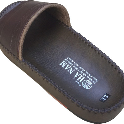 Dép Nam Quai Ngang Da Bò Thật HÀ NAM Cao Cấp DN267