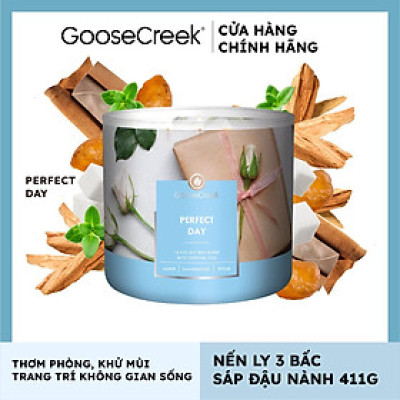 Nến ly 3 bấc sáp đậu nành Goose Creek (411g) - Perfect Day