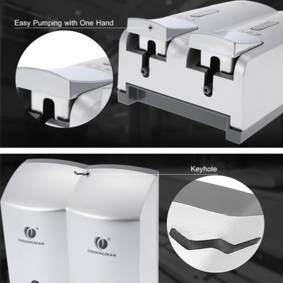 Hộp đựng dầu gội treo tường 2 ngăn bằng chất liệu ABS