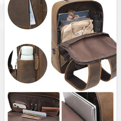 Balo nam DA BÒ THẬT, balo laptop phong cách mới – BEE GEE BLND9048