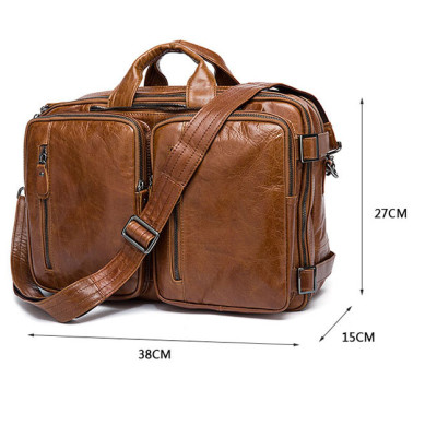 Cặp công sở nam - Balo nam da bò cao cấp BHM432 Ba lô laptop 14inch