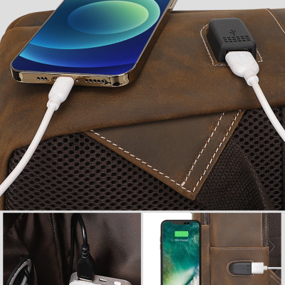 Balo nam DA BÒ THẬT, balo laptop phong cách mới – BEE GEE BLND9048