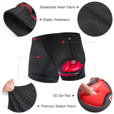 Quần đùi đạp xe được làm bằng vải cao cấp, thoáng khí, nhẹ và thoát ẩm, giúp bạn luôn mát mẻ và thoải mái