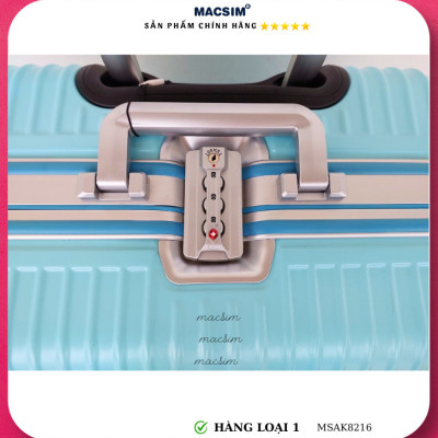 Vali cao cấp Macsim Aksen hàng loại 1 MSAK8216 cỡ 17 inch màu xanh-hồng