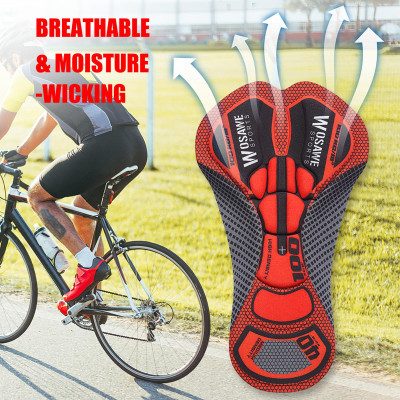 Wosawe Cycling Shorts 5D Gel Pad Cushion Breathable Road MTB Bike Bicycle Riding Cycling Underwear Pants Cushion