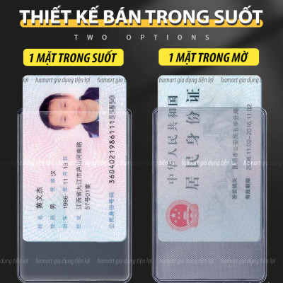 SET 2 Vỏ Bọc Thẻ Căn Cước Công Dân PVC Bán Trong Suốt Đựng CCCD Bằng Lái Xe Thẻ Ngân Hàng Card ATM